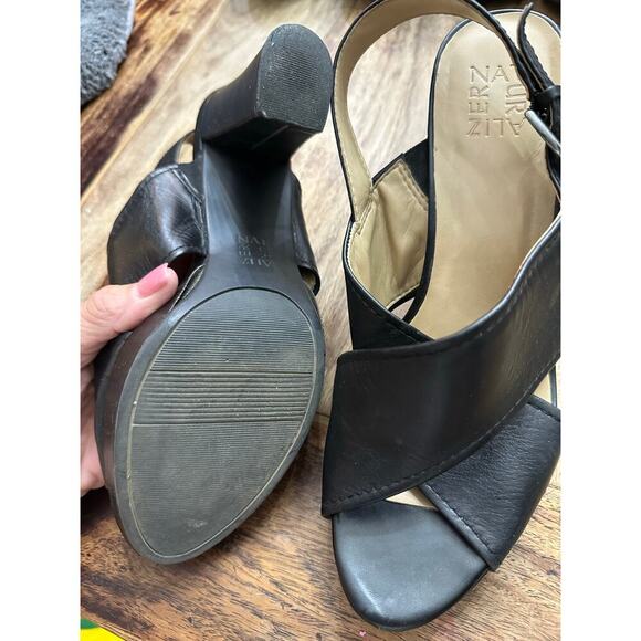 NATURALIZER Women's Black Azalea Leather Heel Cup Slingback Sandals Size 10.5 - Picture 8 of 12